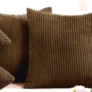 3/$30 Set Of 2 Brown Corduroy Throw Pillow Set 20"X20"